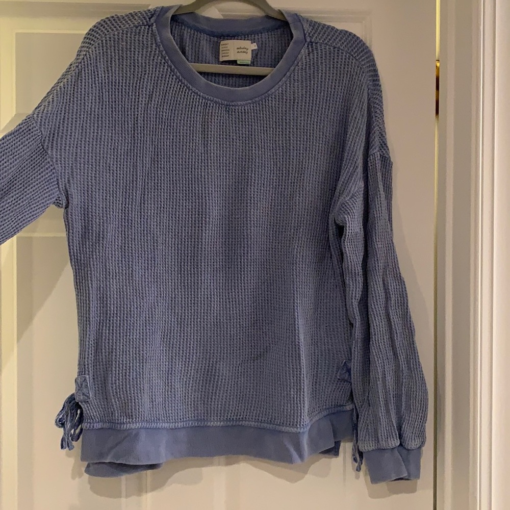 Anthropologie Waffle Knit Top